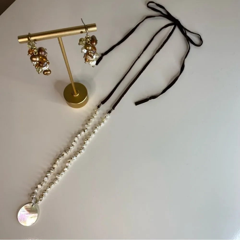 Loft Pearl Tie Necklace
